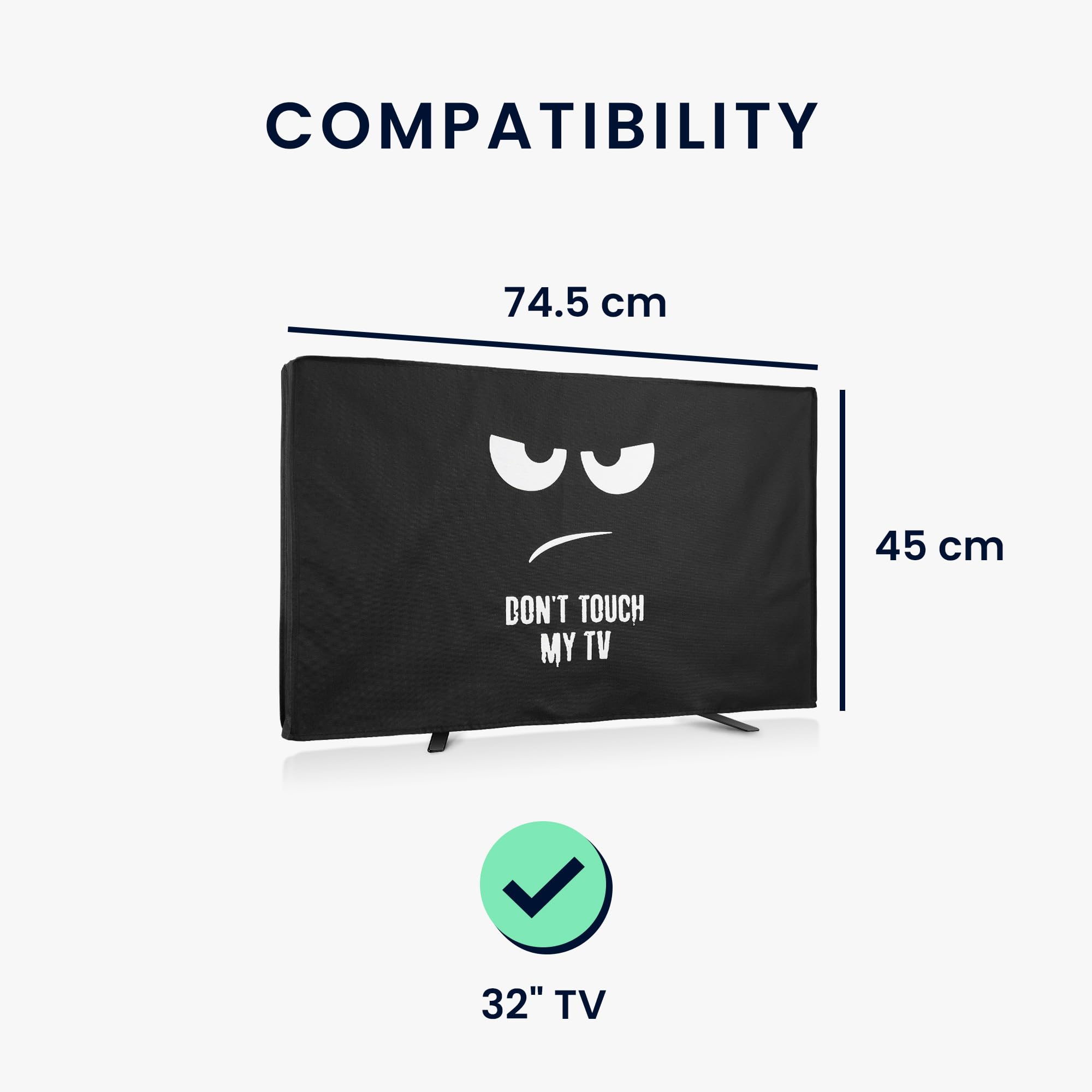 kwmobile Protezione per 32" TV - Cover Impermeabile Antipolvere per Schermo PC e TV