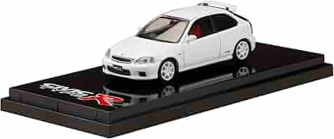 Honda Civic Type R EK9 ホワイト ミニカー 1/64 Motorhelix Honda Civic Type-R EK9 Spoon (Championship