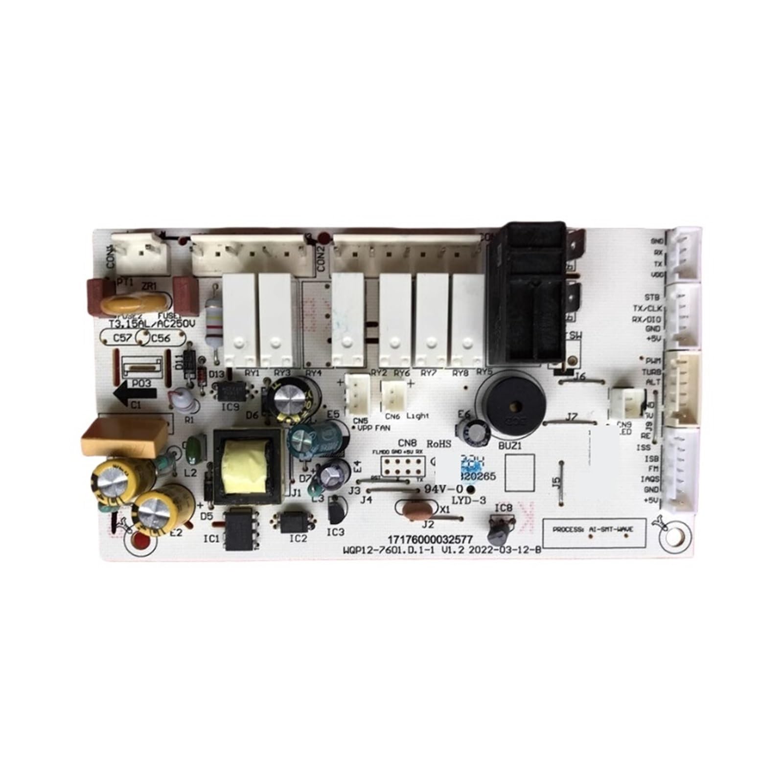 Placa de alimentación, compatible con lavavajillas Midea WQP12-7601. D.1-1 Computer Board 17176000032577 Accesorios para lavavajillas