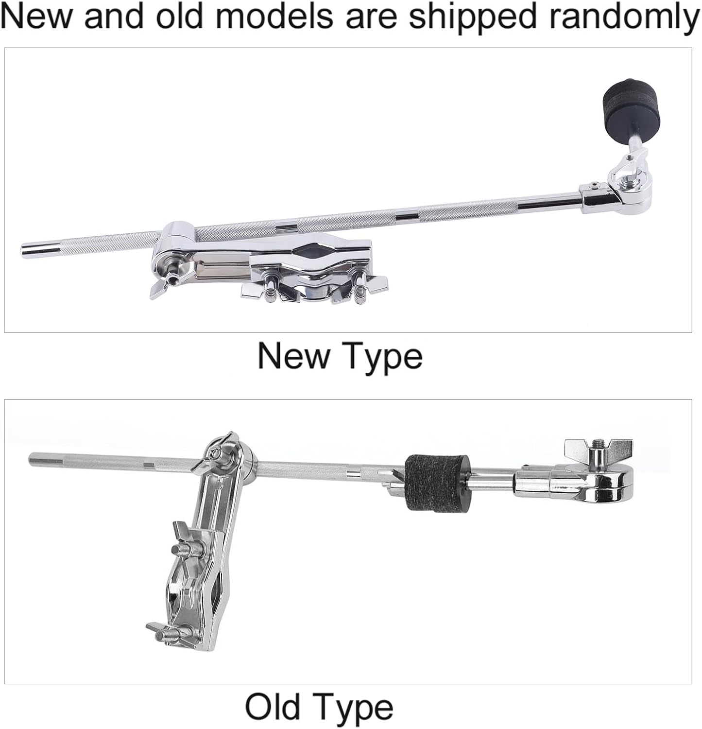 Cymbal Stand Arm for Drum Extension Clamps Holder Stand Cymbal Boom Arm Double Clamp Drum Hardware Snare Boom Adjustable Snare Disassembled Metal Folder