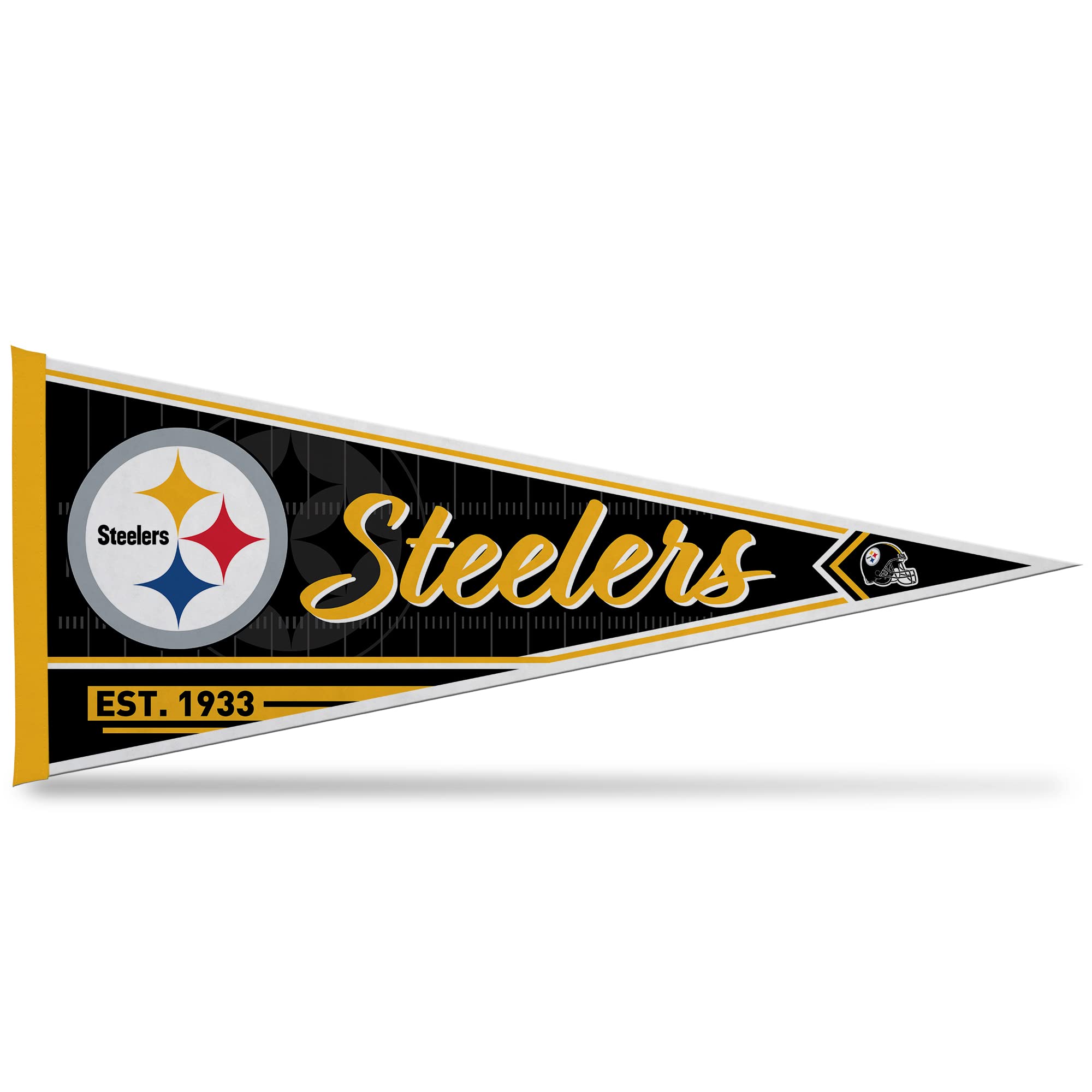 Fanion Pittsburgh Steelers facile à accrocher pour décorer une salle de jeux
