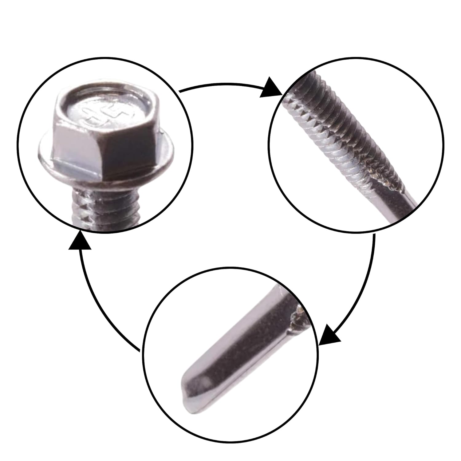 U-Turn Fasteners Self Tapping Screws - #12-24 x 2 Hex Washer Head Self-Drilling Tek Screw Zinc Plated Steel for Attaches Sheet Metal Steel or Steel to Metal | (Pack of 250)