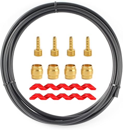 Replacement Bike Hydraulic Disc Brake Hose with Brass Olive and Barbed Fitting Kit Compatible with Shimano BH59, BH90, AVID SRAM and Magura, 2.5m Length, Multiple Fitting options (for AVID SRAM)