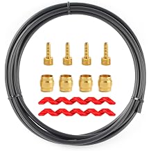 Replacement Motorcycle Hydraulic Disc Brake Hose with Brass Olive and Barbed Wire Fitting Kit Fits Shimano BH59, BH90, AVID SRAM and Magura 2.5m Length, Multiple Fitting Options For AVID SRAM