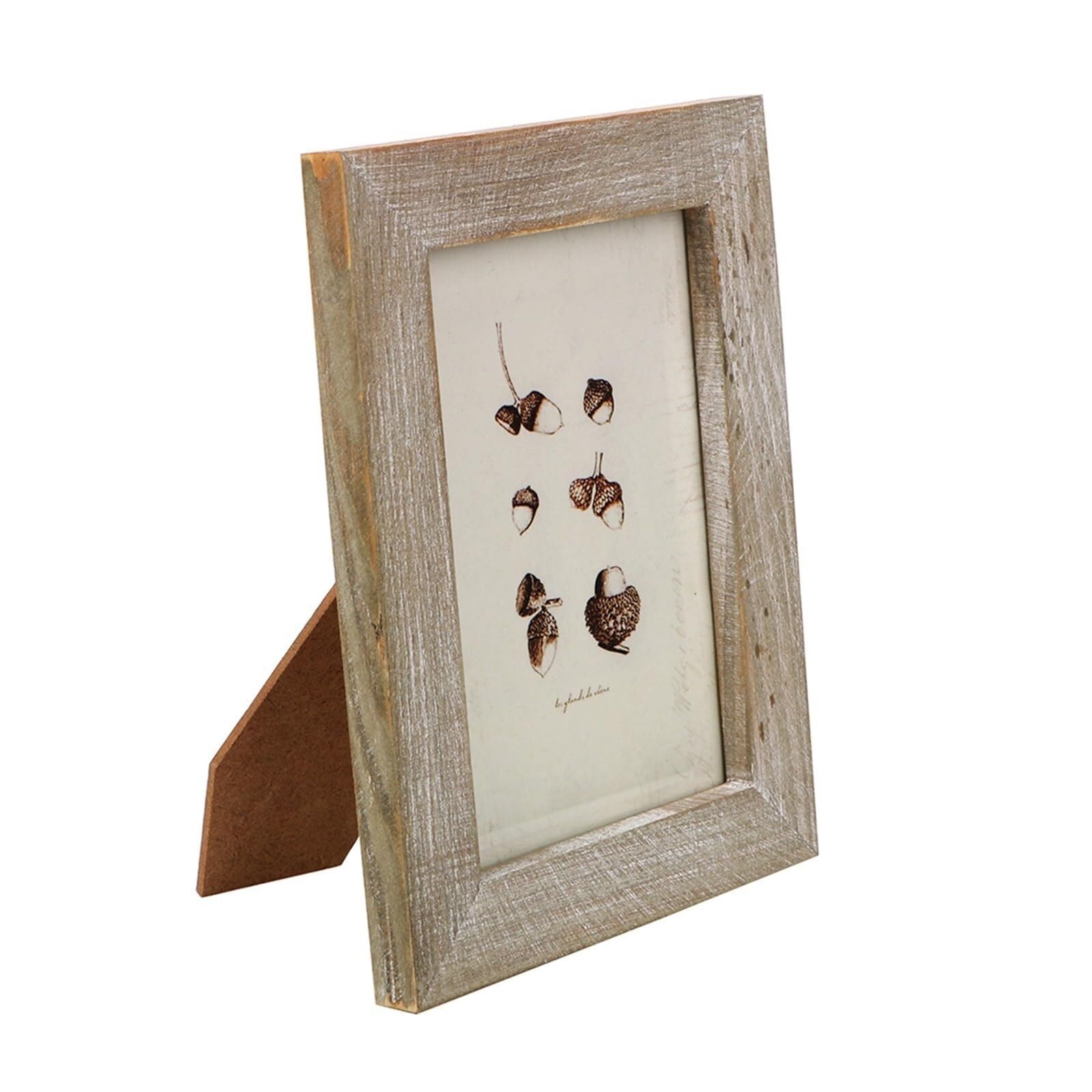 Vfdthr Old Wood Photo Frames 5 Colors Wooden Wedding Couple Pictures Frames Vintage Photo Frame Gift Creative Home Decor(Old Wood)