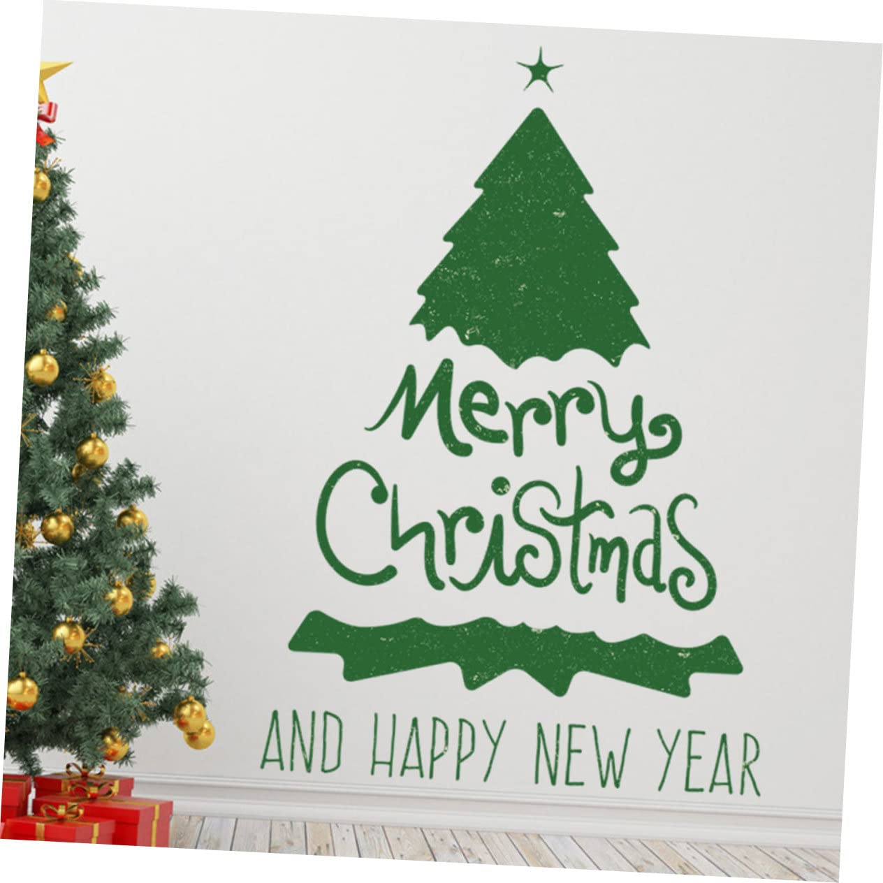 TOPBATHY 10 Hojas Vinilo decorativo árbol de navidad Adhesivo de ventana de árbol de Navidad pegatinas decorativas para ventanas adornos navideños christmas tree Decoración navideña