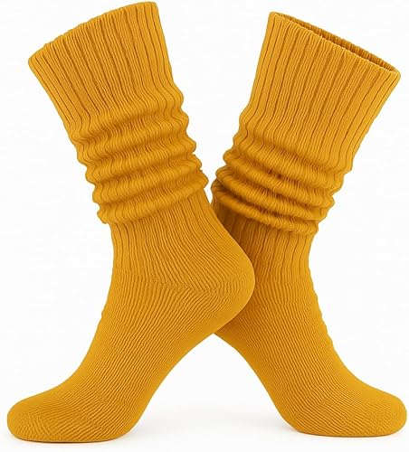 AWSAmerican Made - Calcetines de algodón extralargos y sueltos para mujer, talla 9 a 11
