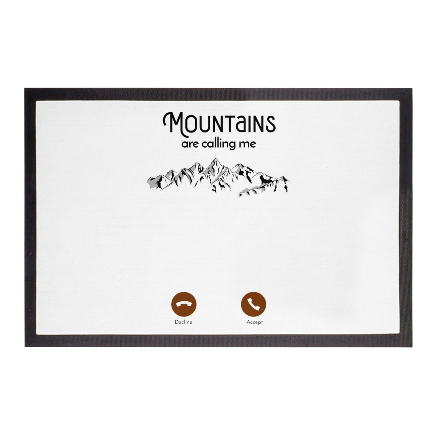 Paillasson Blanc Mountains are Calling Me 60x40 cm pour entrée