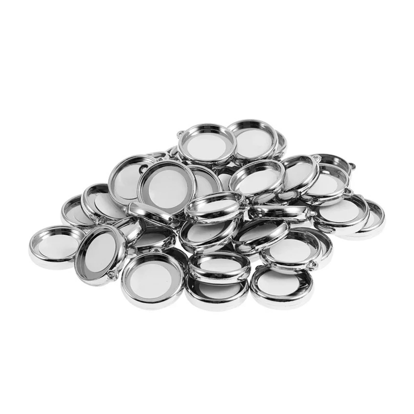 100 zestawów pusty dwustronny breloczek odznaka przycisk materiały do ​​rękodzieła okrągłe przypinki do kluczy wisiorek obrączka DIY Making kompatybilny i wielofunkcyjny