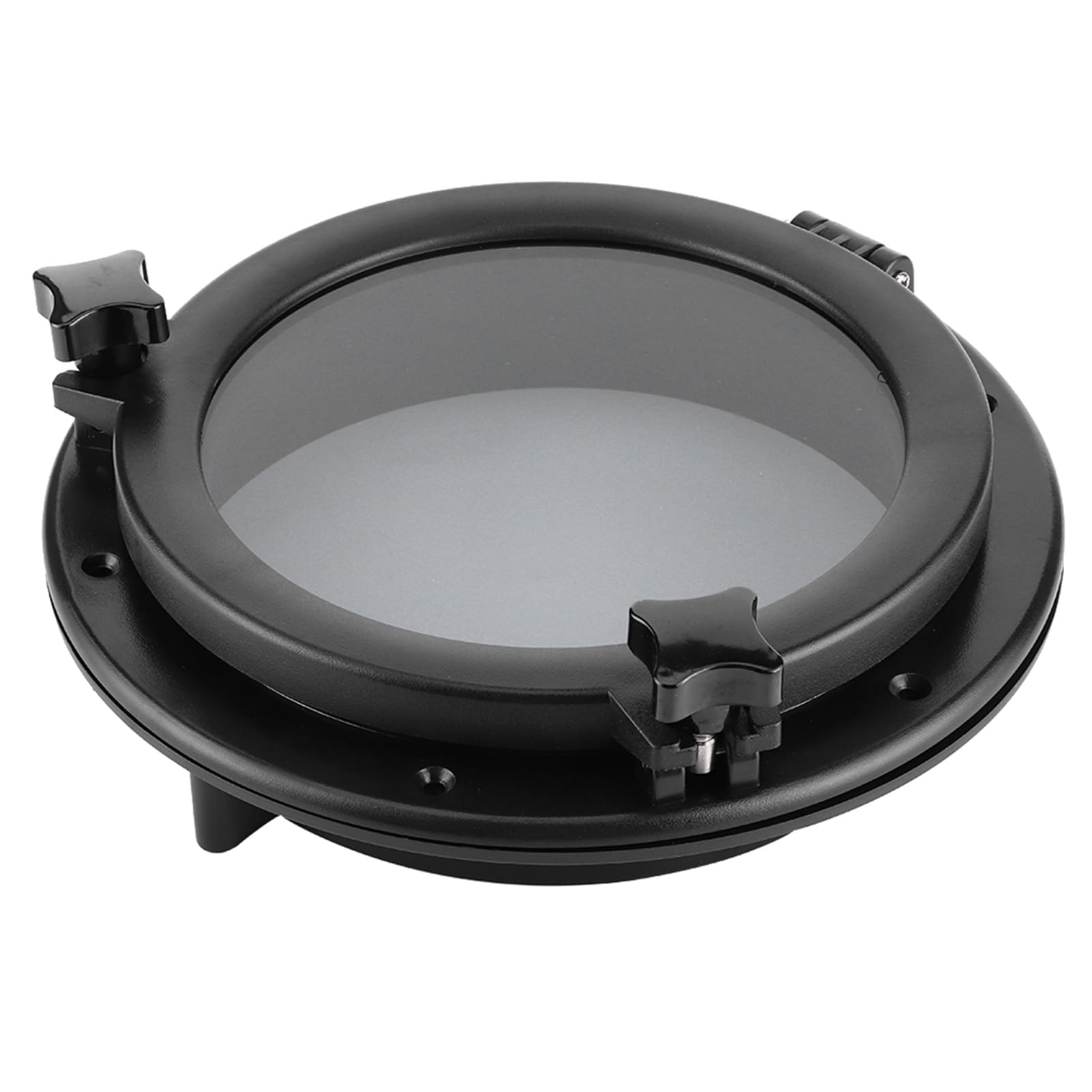 Cocoarm Ventana de Portillo Marino de 10 Pulgadas, Vidrio Templado de 4 Mm con Marco de ABS y Acero Inoxidable 316, Diámetro Interior de 197 Mm, Portillo de Repuesto para Barco, Yate, RV