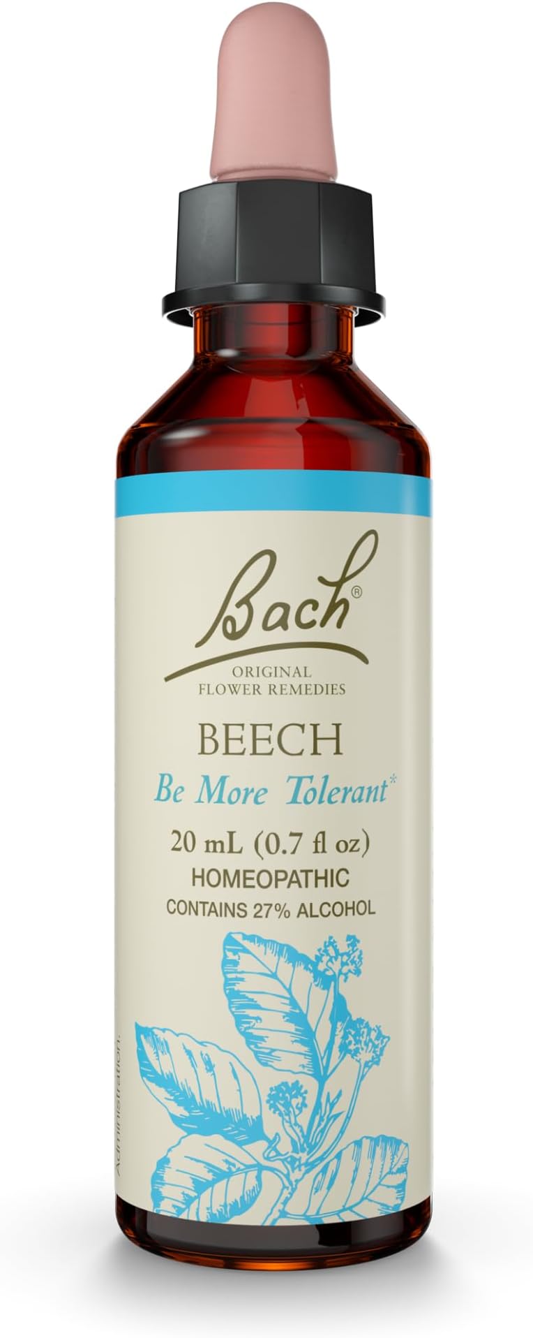 Bach Original Flower Remedies, Beech - Be More Tolerant - Natural Homeopathic Flower Essence for Emotional Balance - Vegan, Gluten Free, Sugar Free - 20mL Dropper