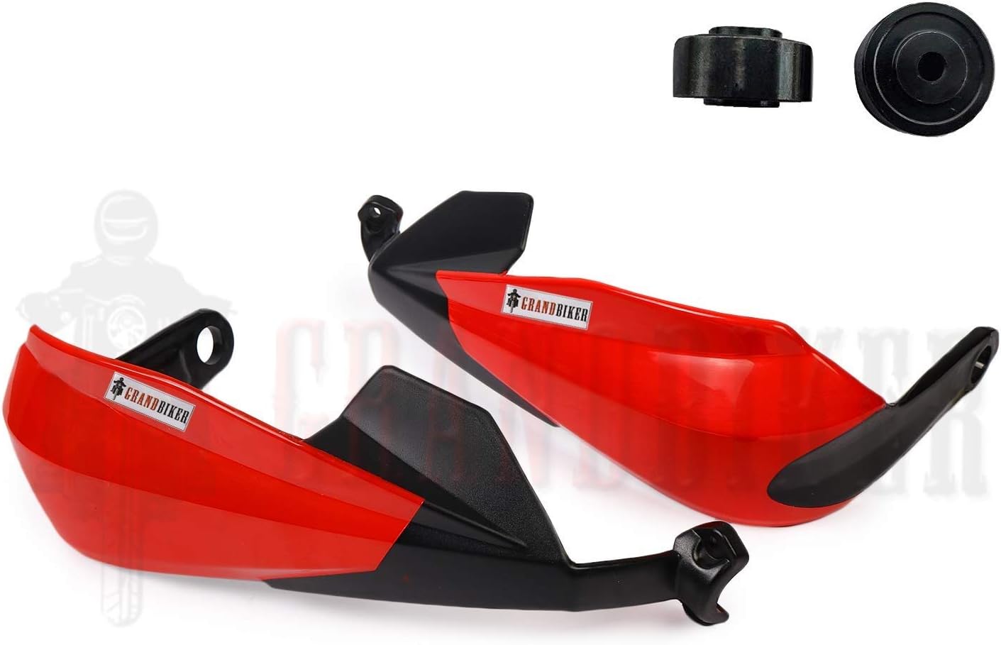 Grandbiker Hand Palm Protector Wind Deflector Lever Protector/Unbreakable Scratchproof Handguard for Bajaj Pulsar NS200 (Red)