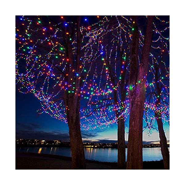 AufuN LED Lichterkette Außen Bunt - Außenlichterkette Weihnachtsbeleuchtung Wasserdicht IP44 mit 8 Leuchtmodi - für… – Bild 9