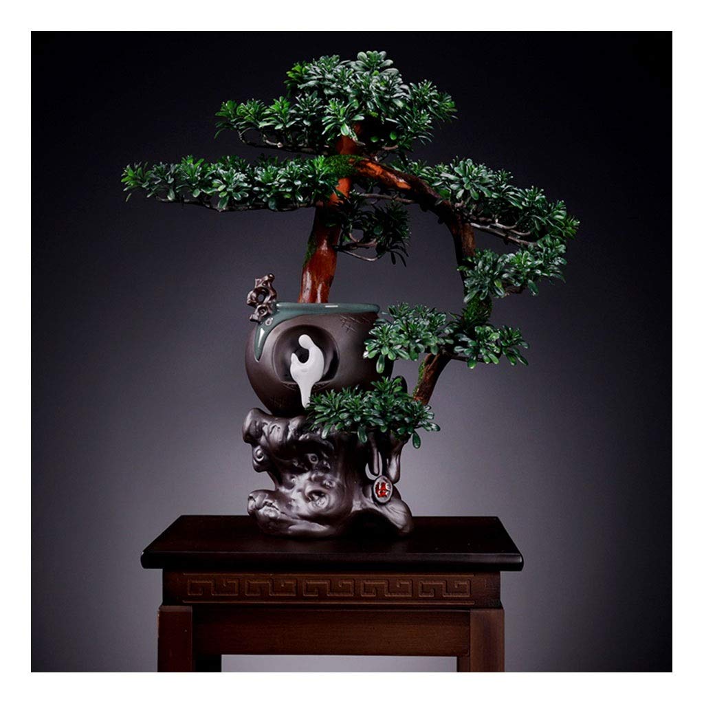 IUokLU Bonsai Tree Artificial Tree Bonsai Simulation Tree Outdoor Garden Home Decoration Simulation Tree Fake Potted Plant (C)