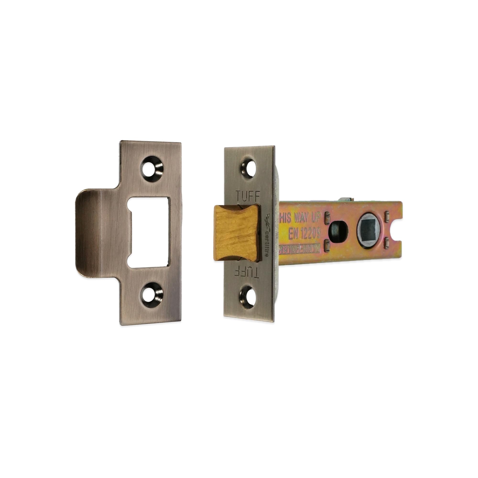 3 Inch Heavy Duty Tubular Latch Security CE Approved Fire Rated Door Catch for Residential and Commercial use (Antique Brass)