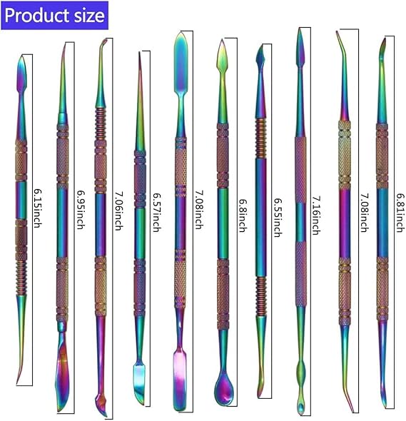10 PCS Miniature Sculpting Tools Set, Wax & Clay Carving Tools, Mini Stainless Steel Double-Headed Tool,for Model and Convert Plastic, Resin and Metal Tabletop War Game Miniatures Models.