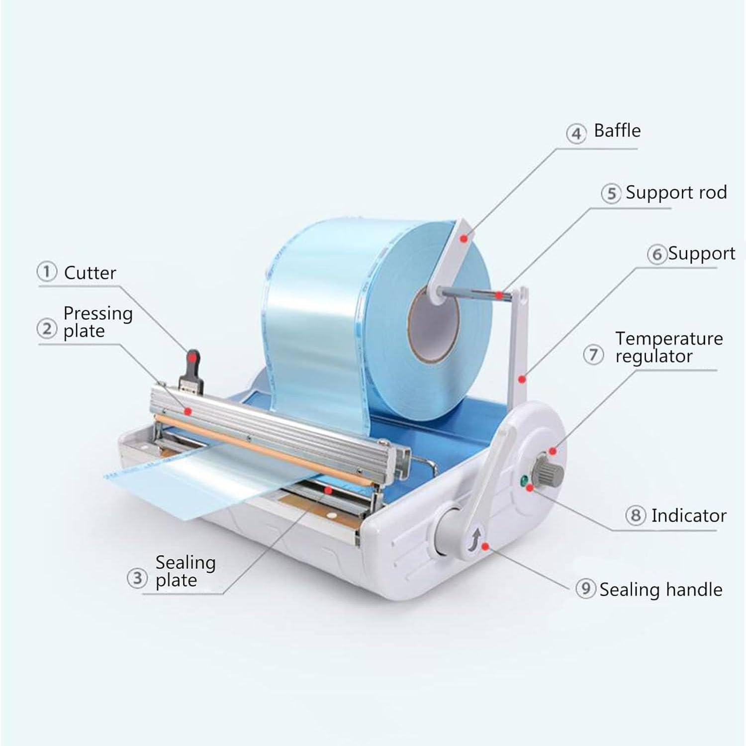 Automatische Zahnversiegelungsmaschine,Die Maximale Versiegelungsbreite Der Automatischen Versiegelungsmaschine Beträgt 25 cm,Geeignet Für Krankenhäuser,Kliniken,Labors,110V