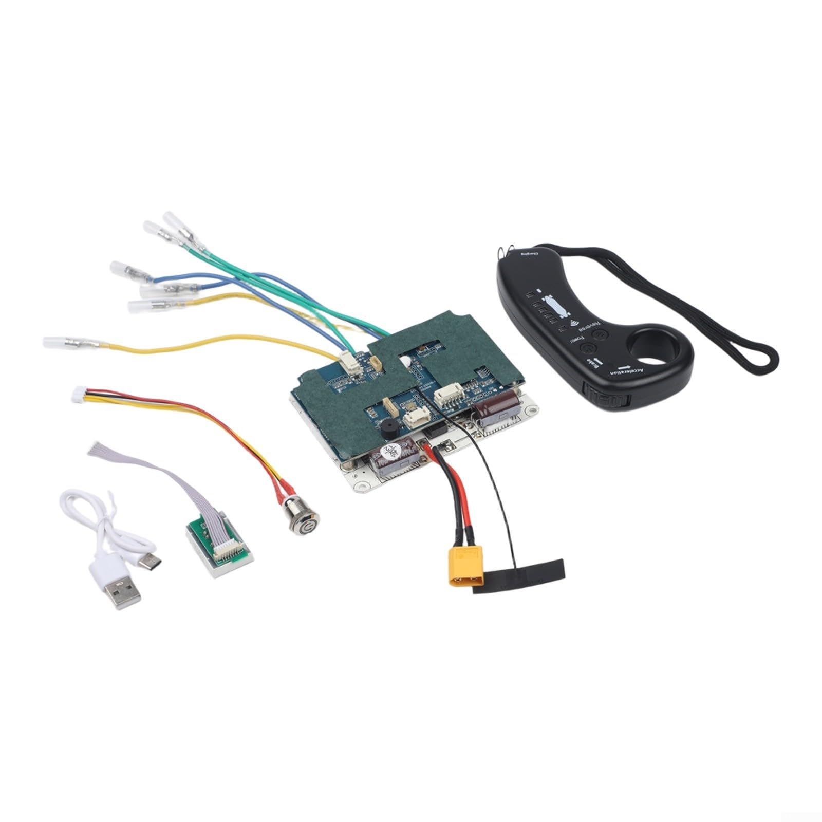 Contrôleur de skateboard électrique 36 V 10S avec moteur à double entraînement ESC, carte de contrôle de vitesse 430 W 12 A pour trottinette Longboard, télécommande sans fil 2,4 G, prend en charge les