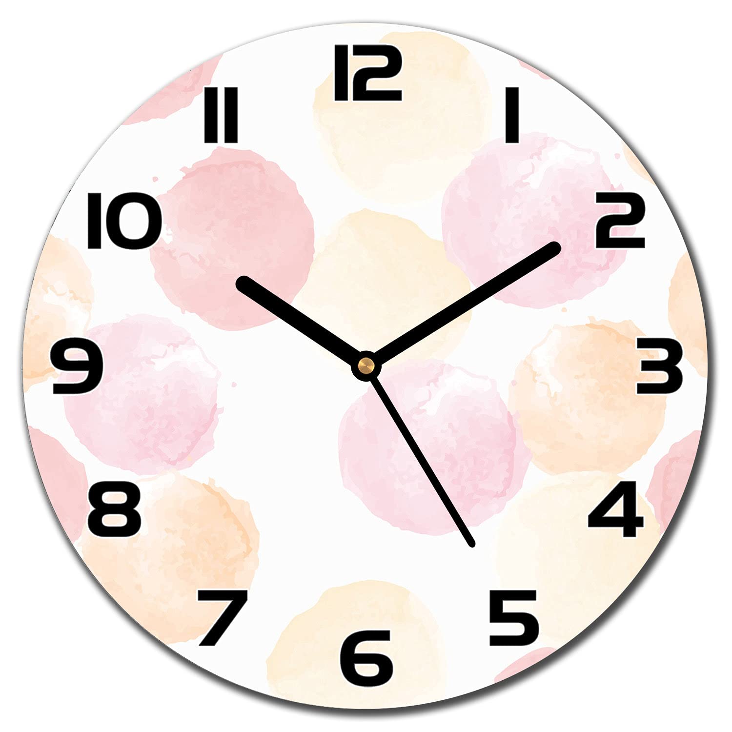 Horloge en verre 30 cm Pastelful Dot Circle de style abstrait