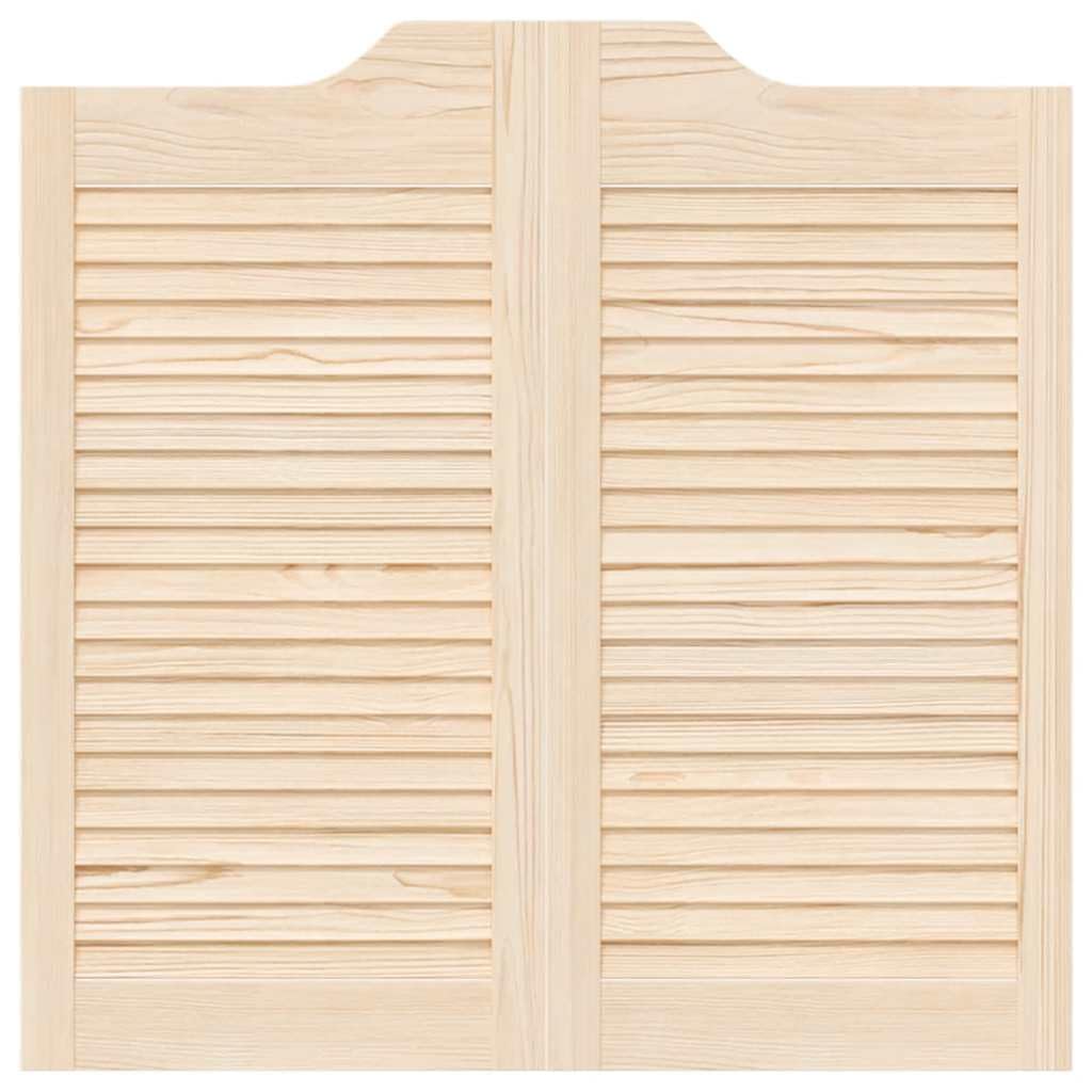 Double Porte Battante, Porte Saloon de Séparation à persiennes 1paire 80 x 80 cm bois massif Pin