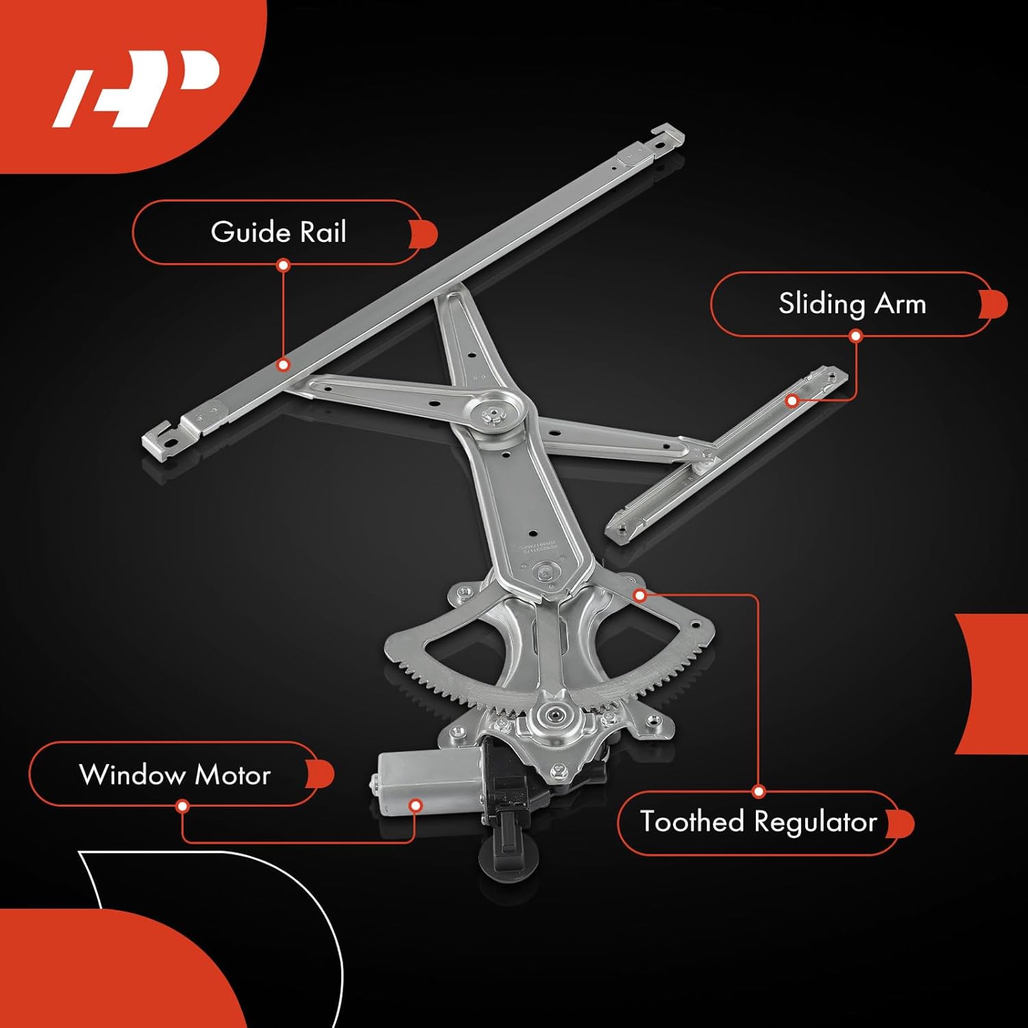 A-Premium Electric Power Window Regulator with 6-Pin Motor Compatible with Toyota Avalon 2005-2012 Sedan Front Left Driver Side