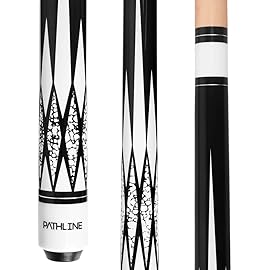 Pathline Pool Cue Stick - 58 inch Canadian Maple Billiard Pool Stick (White 19oz)