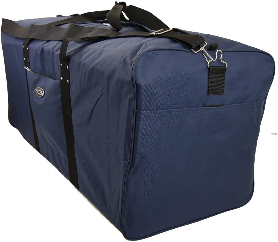 Foldable Large Duffel /Gago/ Travel Bag/ Sports gear /Equipment bag/Storage Bag (40" XX-large, navy Blue)
