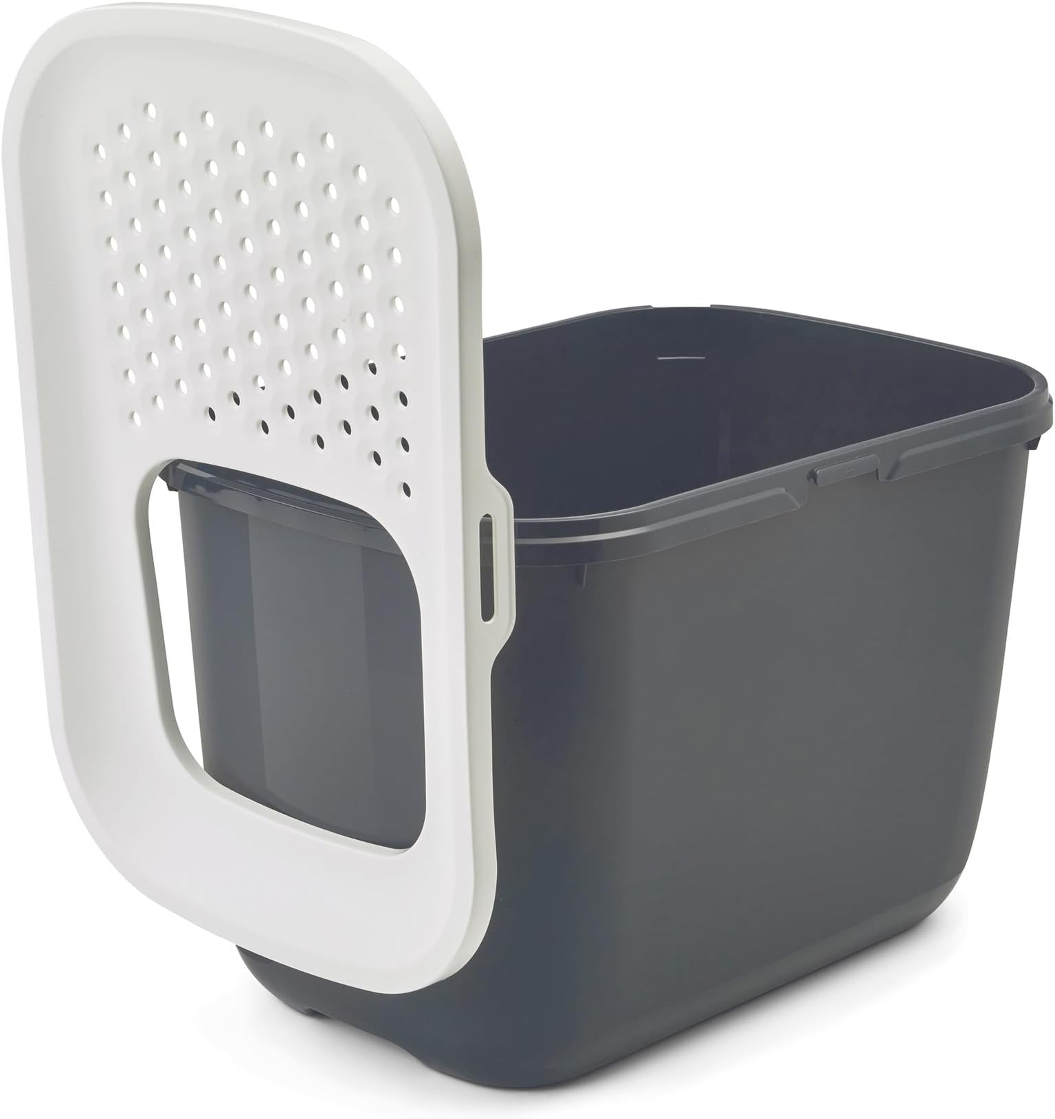 Savic Hop in Modern Cat Litter Tray, Anthracite (58.5x39x39.5cm) | Top Entry Design