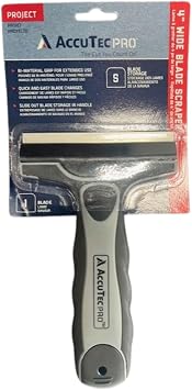 AccuTec Pro 4" Wide Blade Scraper with Bi-Metal Grip, Model APTL-3003