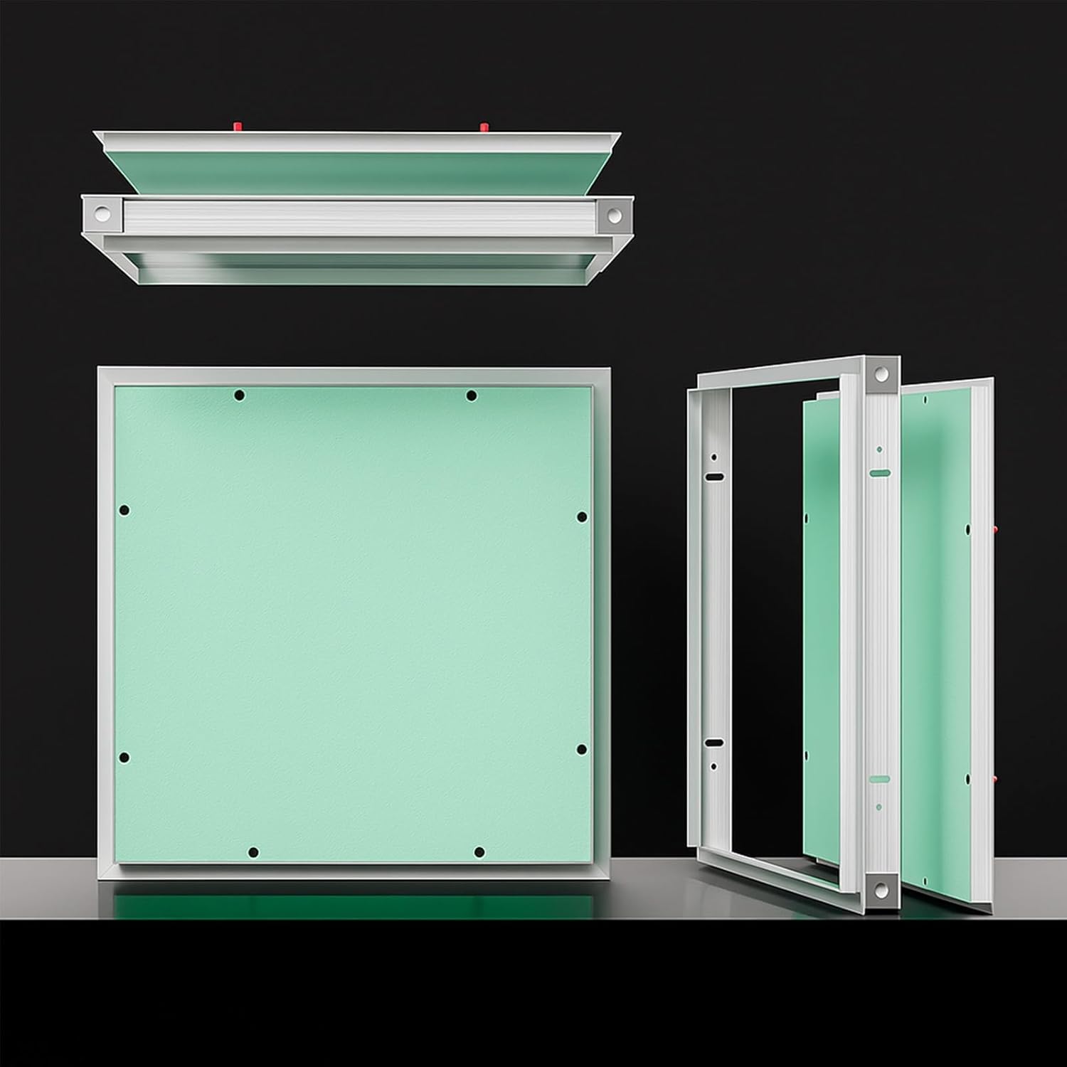 Hidden Ceiling Access Panel for Drywall,Self Adhesive Plumbing Cables Access Doors,Paintable Plumbing Door Cover,Aluminum Garage Attic Hatch for Decoration of Hidden Lines and Pipes