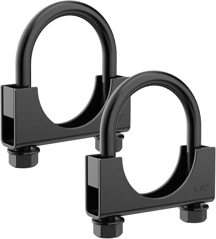Abraçadeiras de escapamento LCGP tipo U com sela, 1,75" – Conjunto com 2 unidades