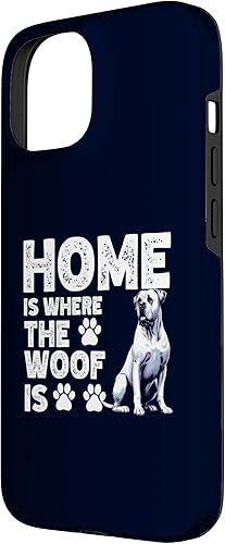 Vista 11 de iPhone 14 Plus Home is Where The Woof Is Dogo Argentino Dog Funny Dogs Fan Case
