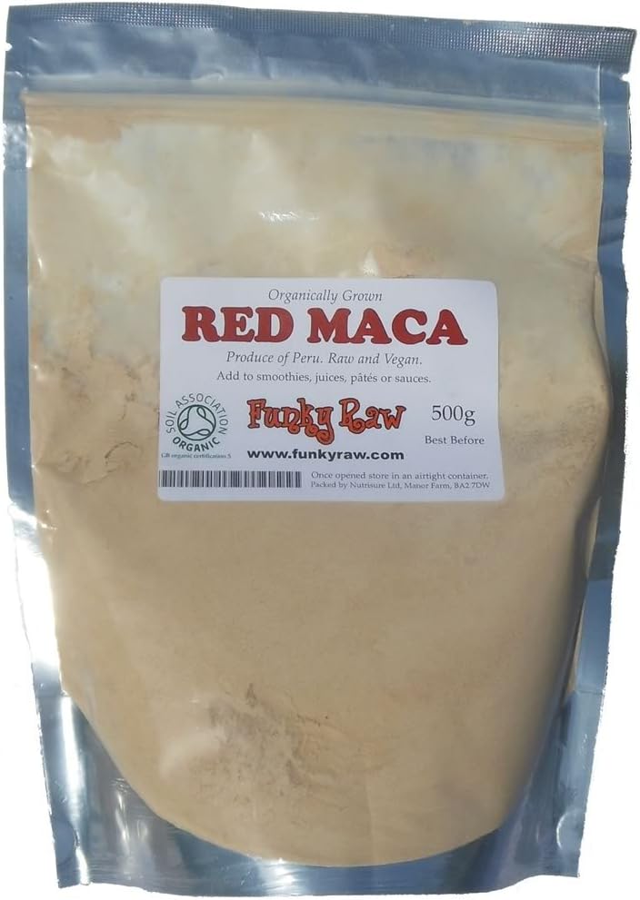 Funky Raw Red Maca Powder, Organic (500g)