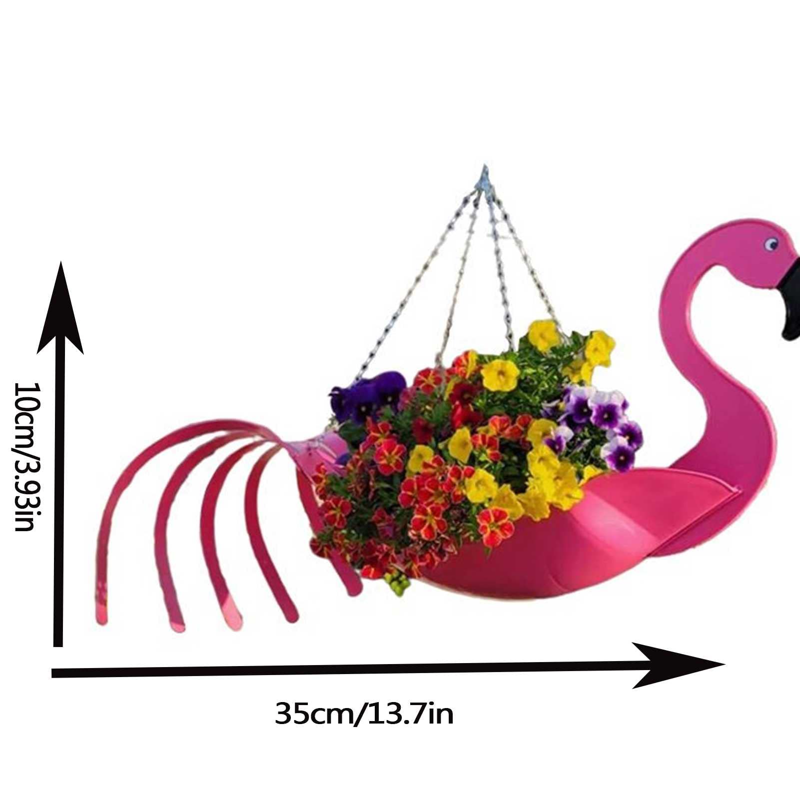Flamingo-Blumentopf Aus Metall – Niedlicher Pflanztopf Für Drinnen & Draußen, Geschenk Für Pflanzenfans