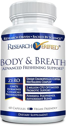 Miniatura 8 de Research Verified Body & Breath Desodorante y ambientador natural, suplemento de mal aliento y olor corporal, 60 unidades (suministro para 6 meses)