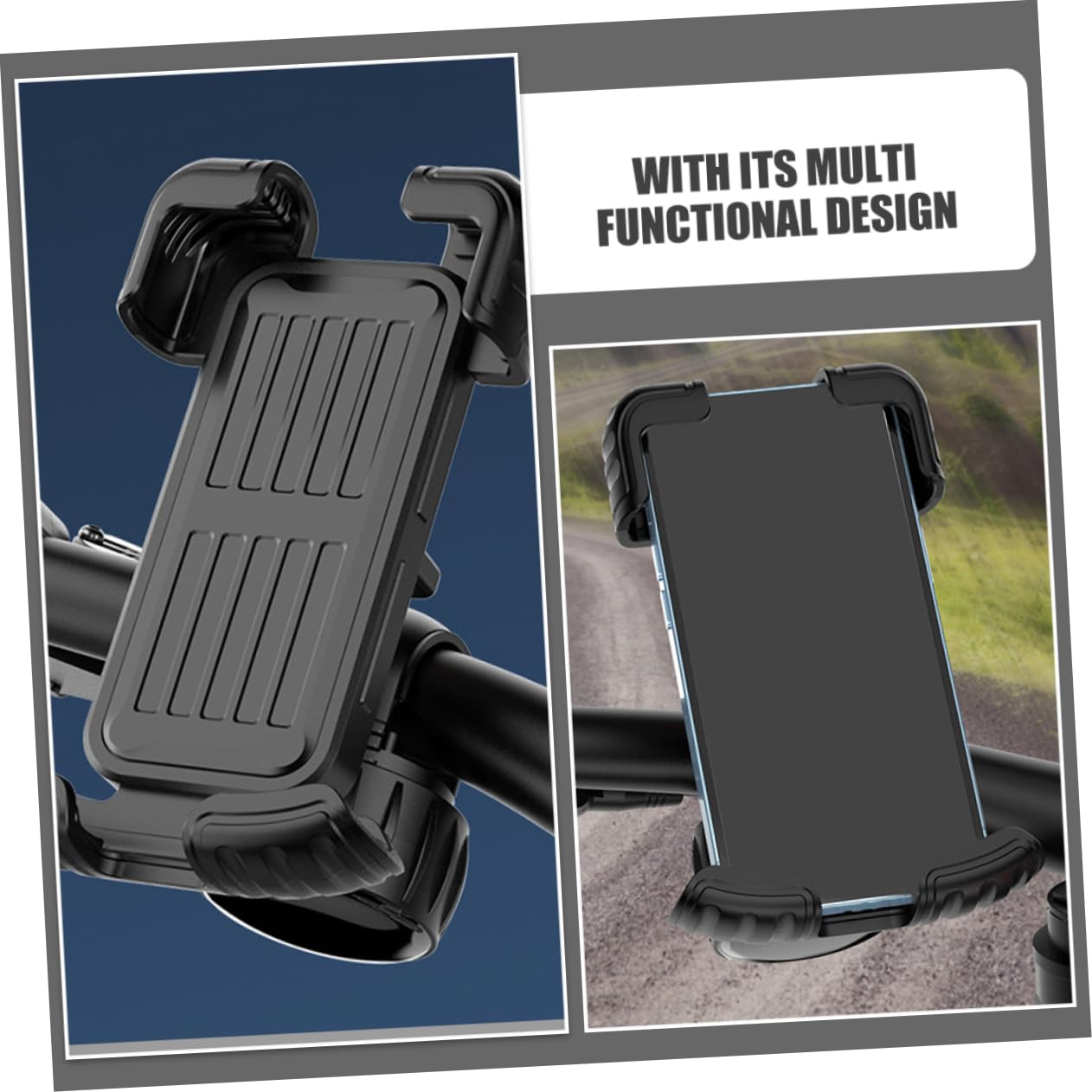 Gadpiparty 2pièces Support De Téléphone Vélo Scooter Antichoc Et Antidérapant Compatible avec Guidons Support pour Smartphone Et Navigation Durable