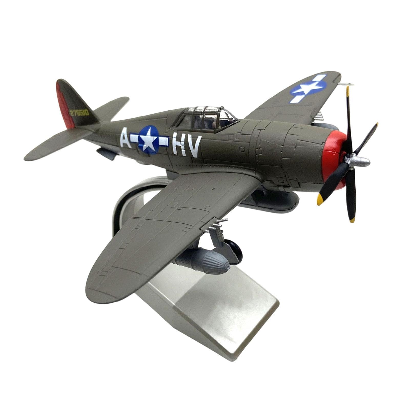 JWQFBC 1/72 P-47 Fighter Model Diecast Plane Model for Livingroom Office Bookshelf
