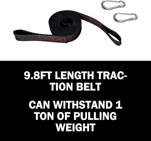 Miniatura 7 de Cinturón para tirar, entrenamiento de fuerza, cinturón ajustable, entrenamiento de tensión por gravedad, contiene un cinturón y una correa
