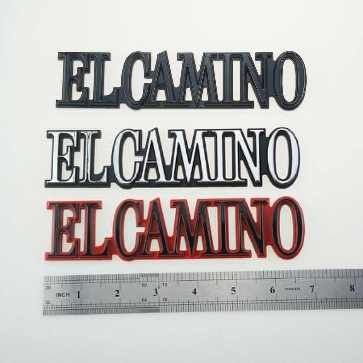 2Pcs Fit for 1978-1987 El Camino Quarter Panel Emblem 3D Badge Nameplate Letter Replacement for El Camino (Silver)