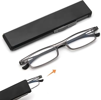 Folding Reading Glasses for Men Women Blue Light Blocking Computer Thin Foldable Portable Readers Flat Case