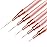 Liner Brush for Nails, 5Pcs Thin Nail Art Brushes Professional Nail Detail Brush for Gel Polish Sizes 4/8/12/20/25mm (Pink)