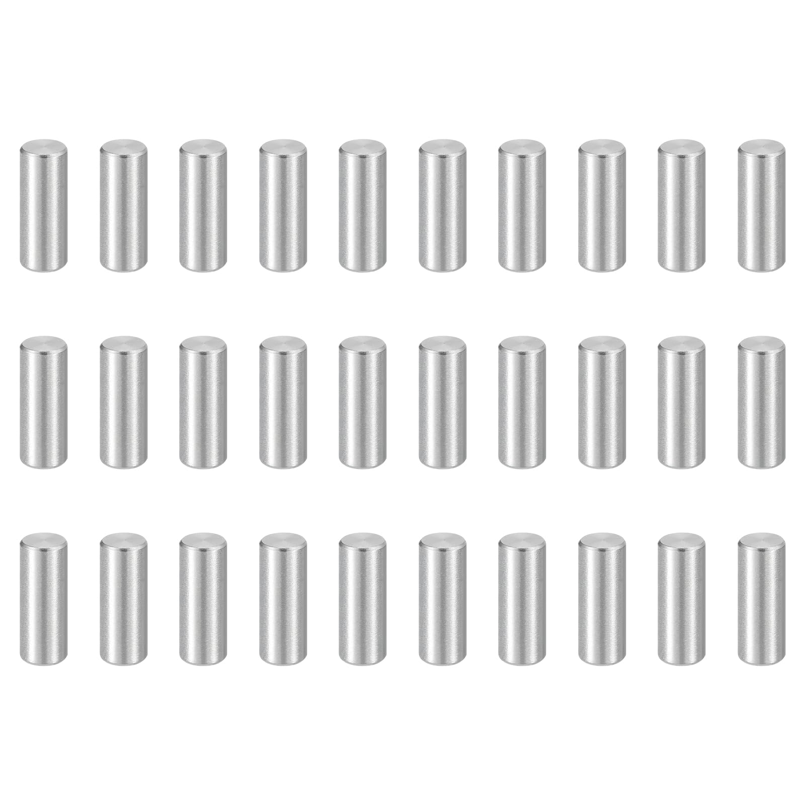 sourcing map 55pcs Dowel Pins, M6 x 16mm 304 Stainless Steel Cylindrical Shelf Support Peg Pin Rod Fasten Elements for Metal Devices Wood Furniture DIY Installation, Silver