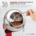 Aieve Snack Coater Compatible with KitchenAid Tilt-Head Stand Mixer for Making Chocolate Covered Almonds, Pistachio, Peanut, Freeze Dried Strawberry, Raisin, Macadamia Nuts, Blueberry