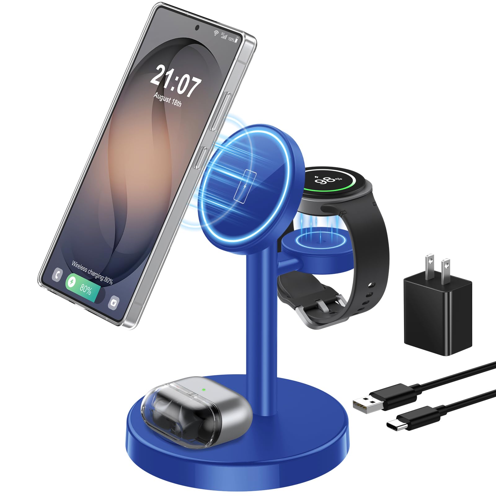 Aeinidi Super Fast Strong Magnetic Wireless Charger for Samsung