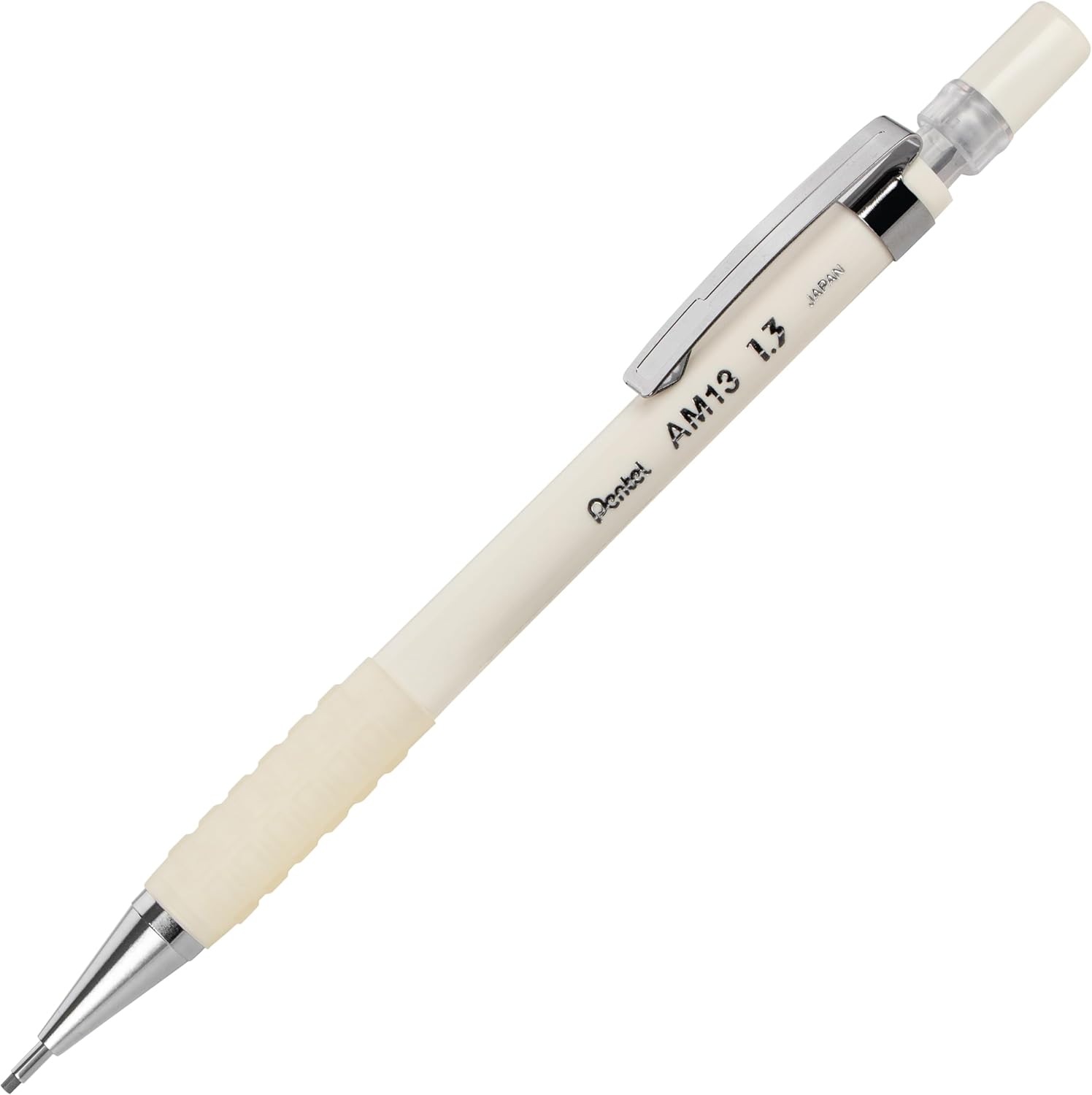 Pentel Sharp 1.3 Mechanical Pencil, (1.3mm), Extra Thick Line, Includes Refill Lead, Writing/Office/Test-Taking Pencil, Pastel Off-White Barrel (AM13LBPW)