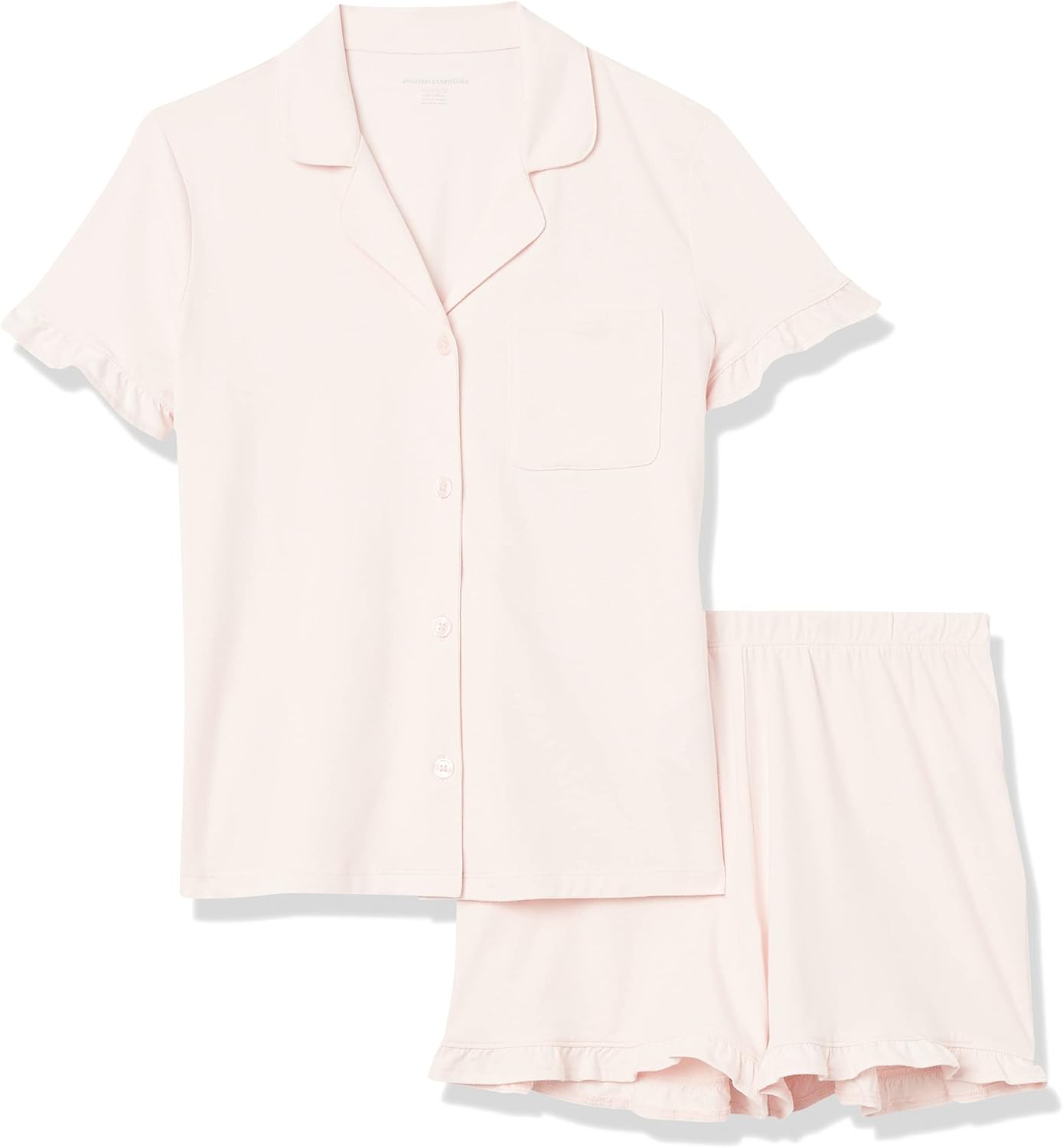 Amazon Essentials Women's Cotton Modal Piped Notch Collar Pajama Set, Comfortable Loungewear (Available in Plus Size) - Image 5