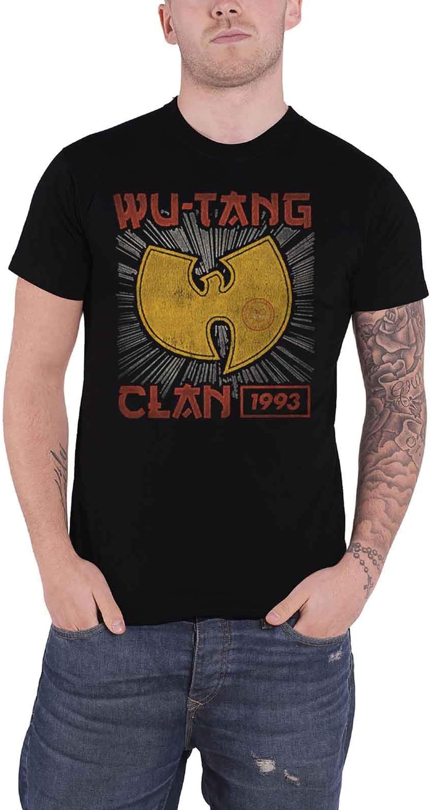 Wu-Tang ClanWu Tang Clan T Shirt Tour 93 Band Logo Official Mens Black XL