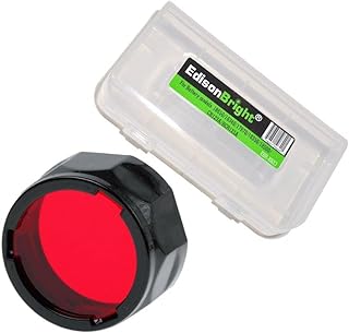 EdisonBright Fenix Filter Adapter, Red AOF-S-RED Battery Case for PD35, PD12, UC35