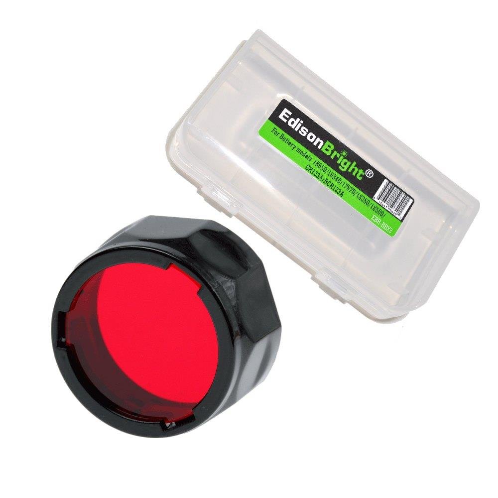 EdisonBright Fenix Filter Adapter, Red AOF-S-RED Battery Case for PD35, PD12, UC35 : Sports & Outdoors