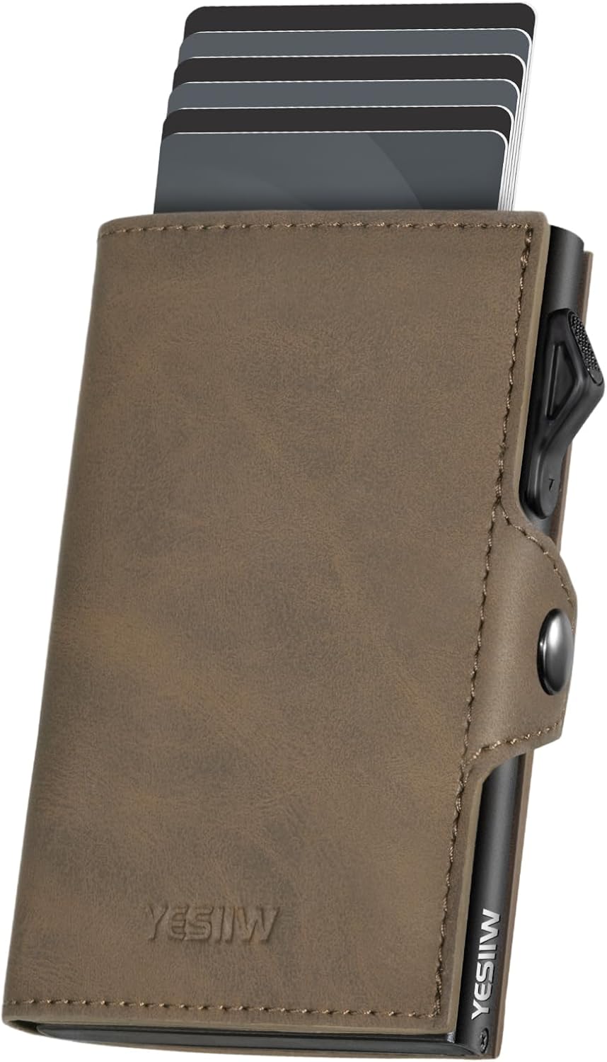 YESIIW Credit Card Holder Wallet for Men RFID Blocking Slim Minimalist Metal Wallet with Money Pocket Contactless Card Protector - Image 9